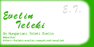 evelin teleki business card